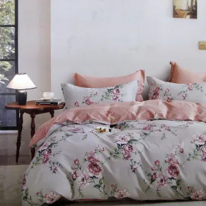 300TC Caterina Reversible Cotton Quilt Cover Set | Queen