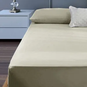 400TC Cotton Percale Combo Set | King Single | 50cm Wall | Taupe