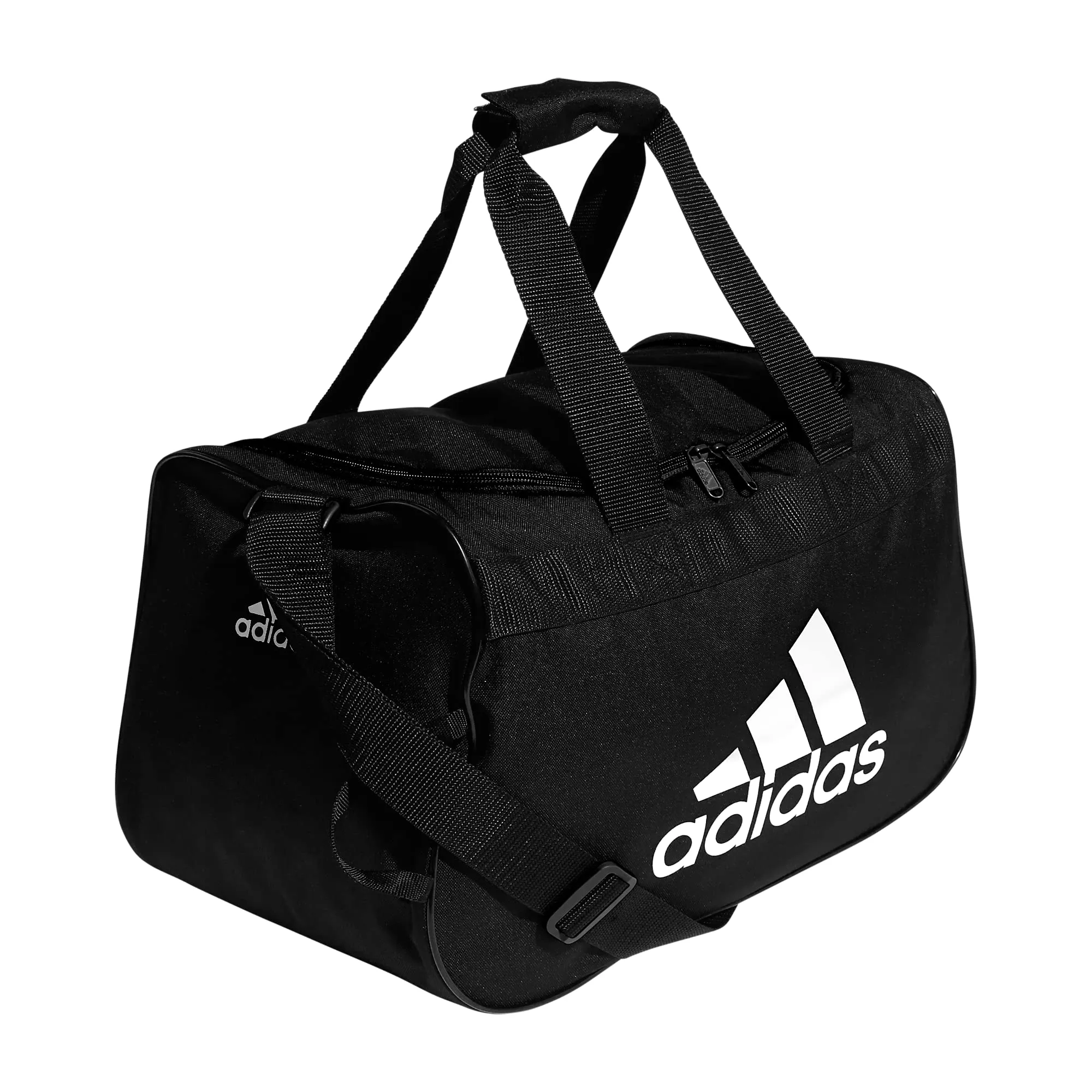 adidas Diablo Small Duffel, Sports Duffle Gym Bags for Men or Women, Black, One Size