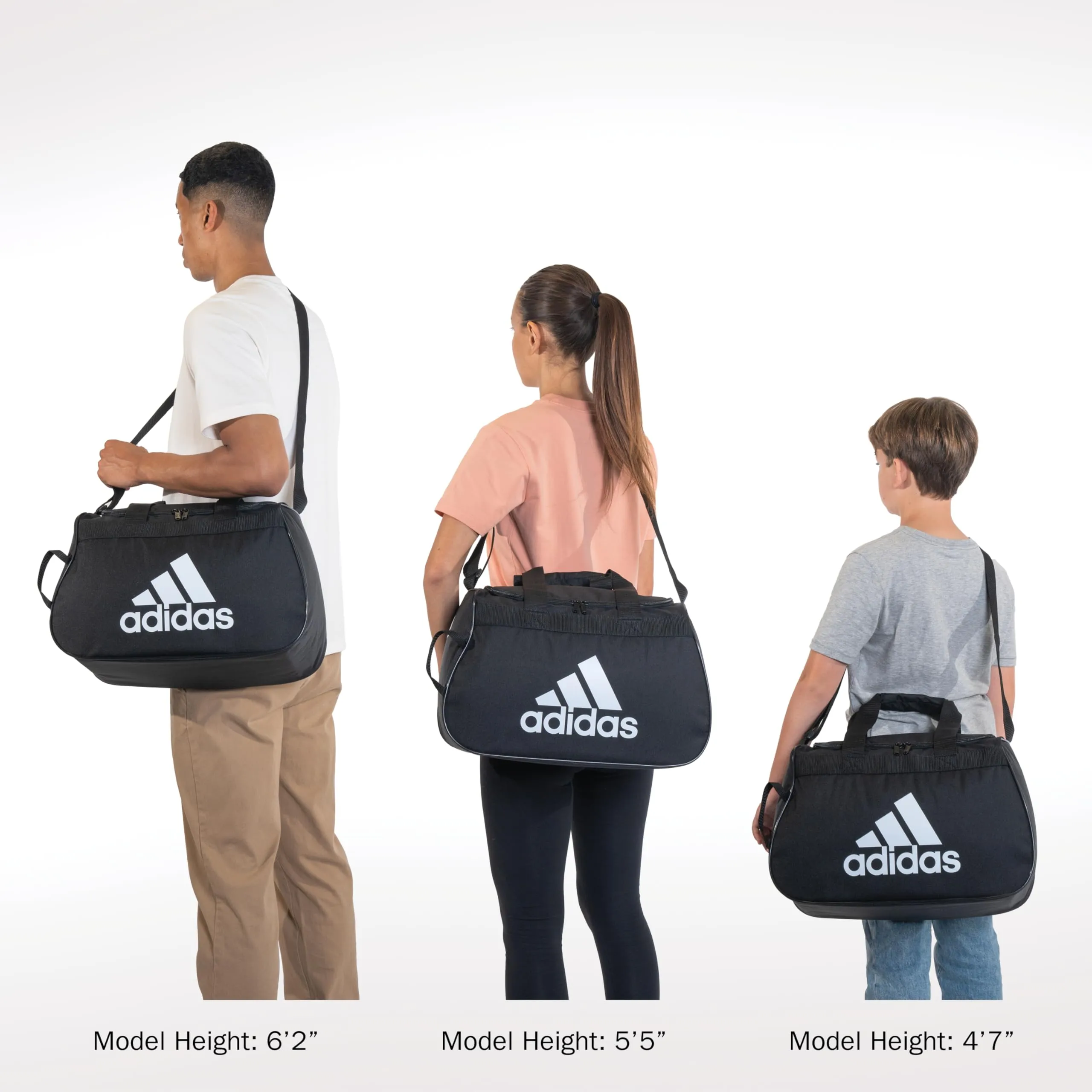 adidas Diablo Small Duffel, Sports Duffle Gym Bags for Men or Women, Black, One Size