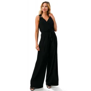 Crossover Wide Leg Jumpsuit