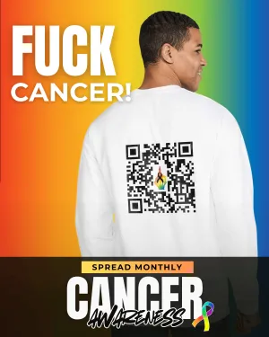 Fuck Cancer Crewneck Sweatshirt QR Code