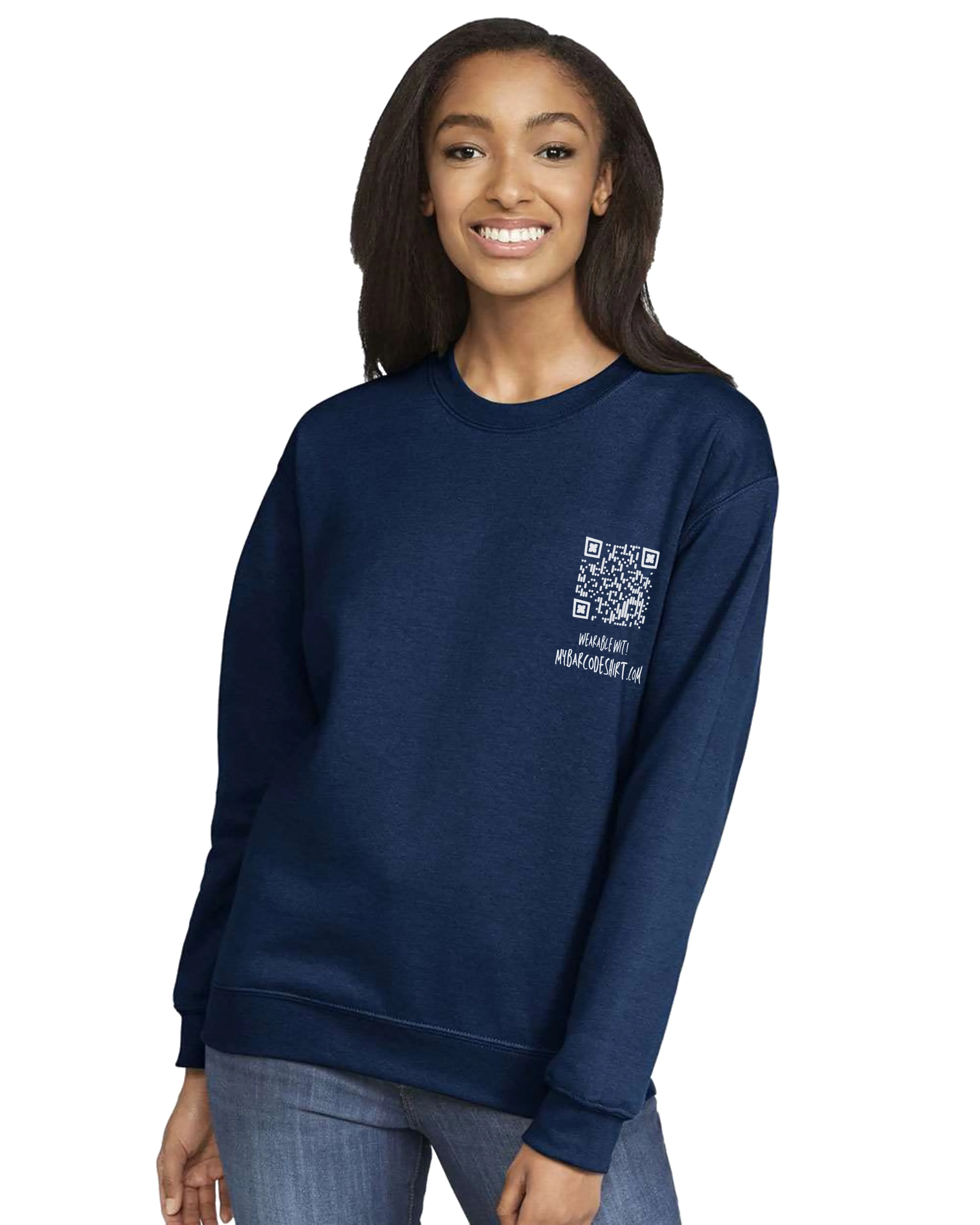 Fuck Cancer Crewneck Sweatshirt QR Code