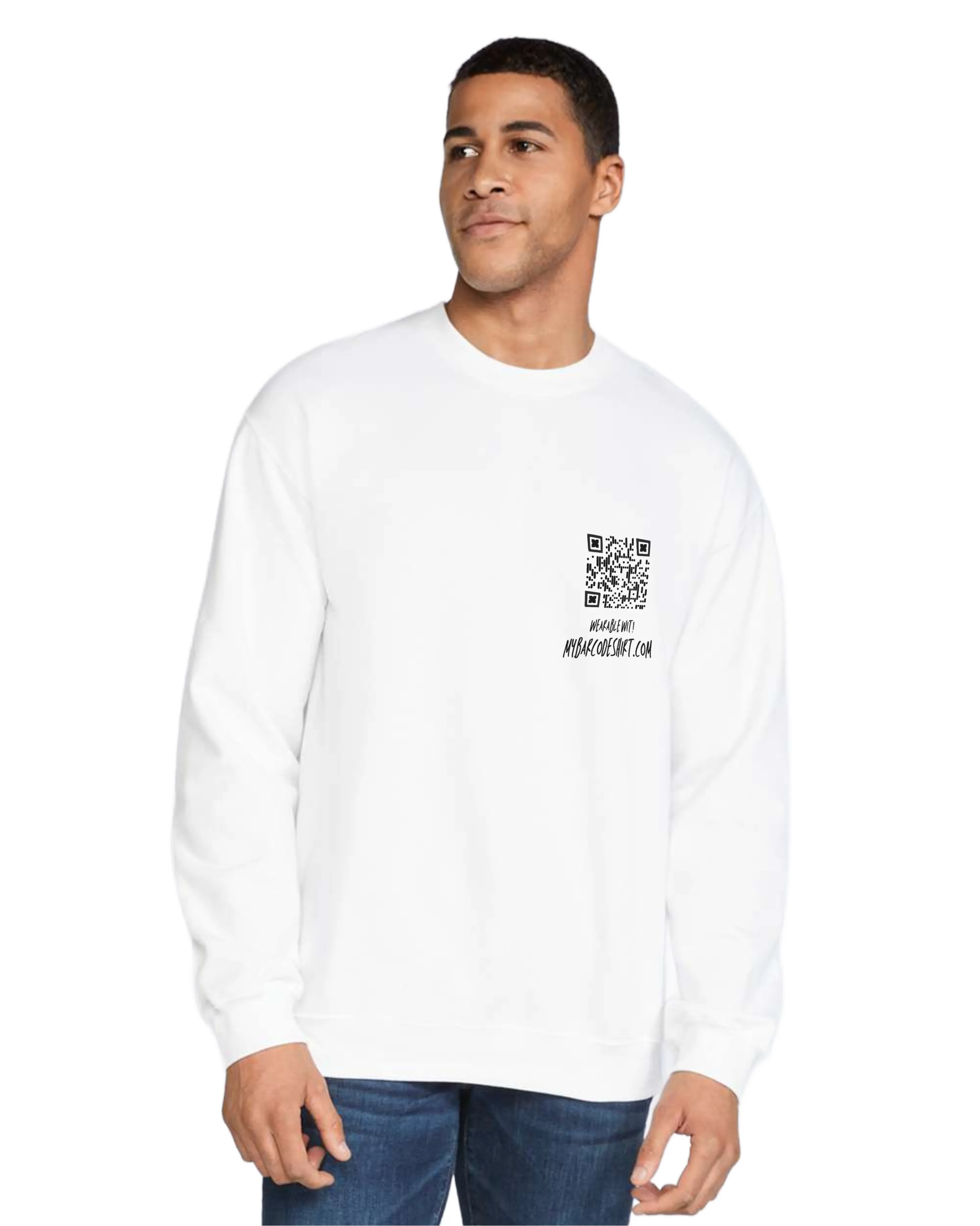 Fuck Cancer Crewneck Sweatshirt QR Code