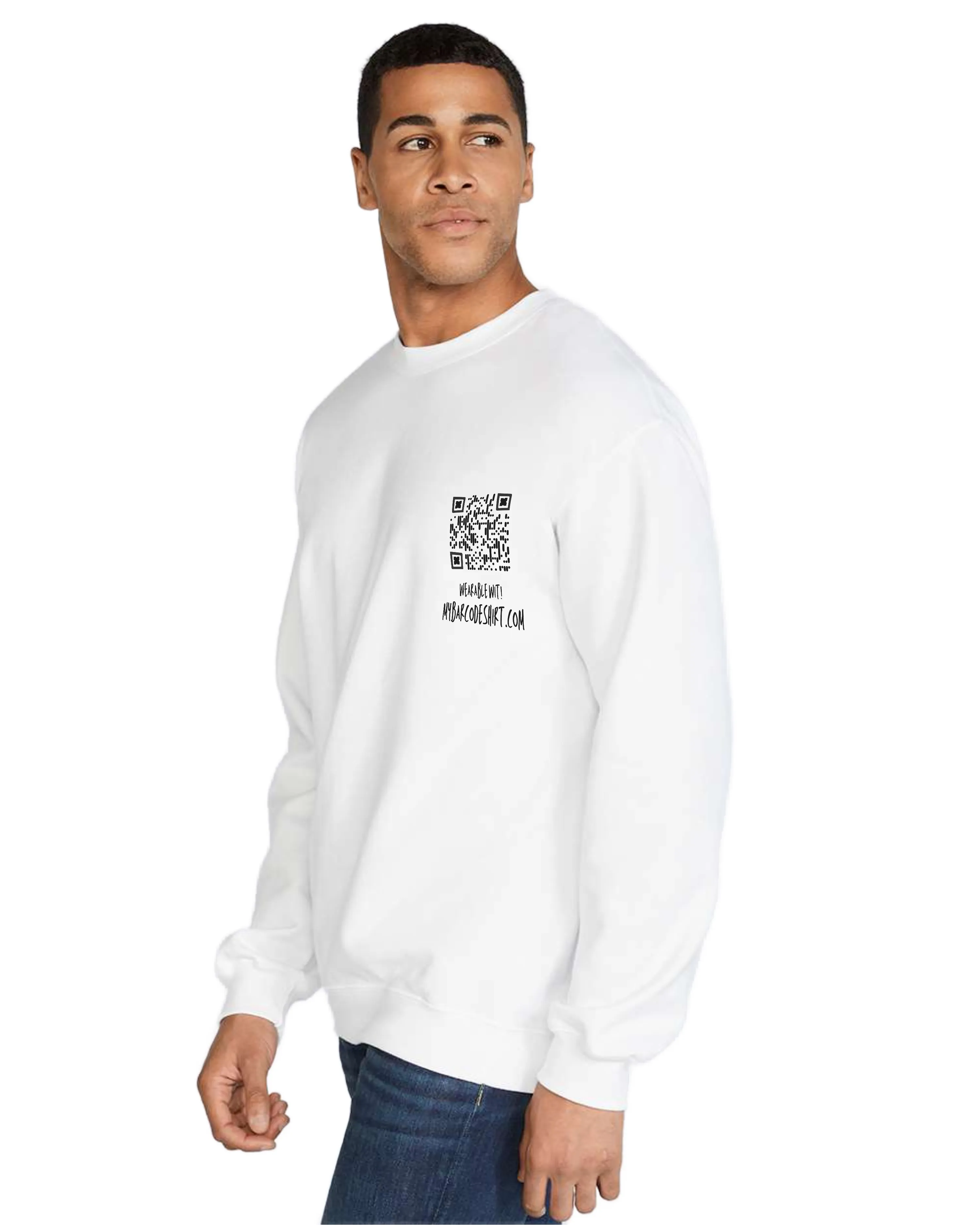 Fuck Cancer Crewneck Sweatshirt QR Code