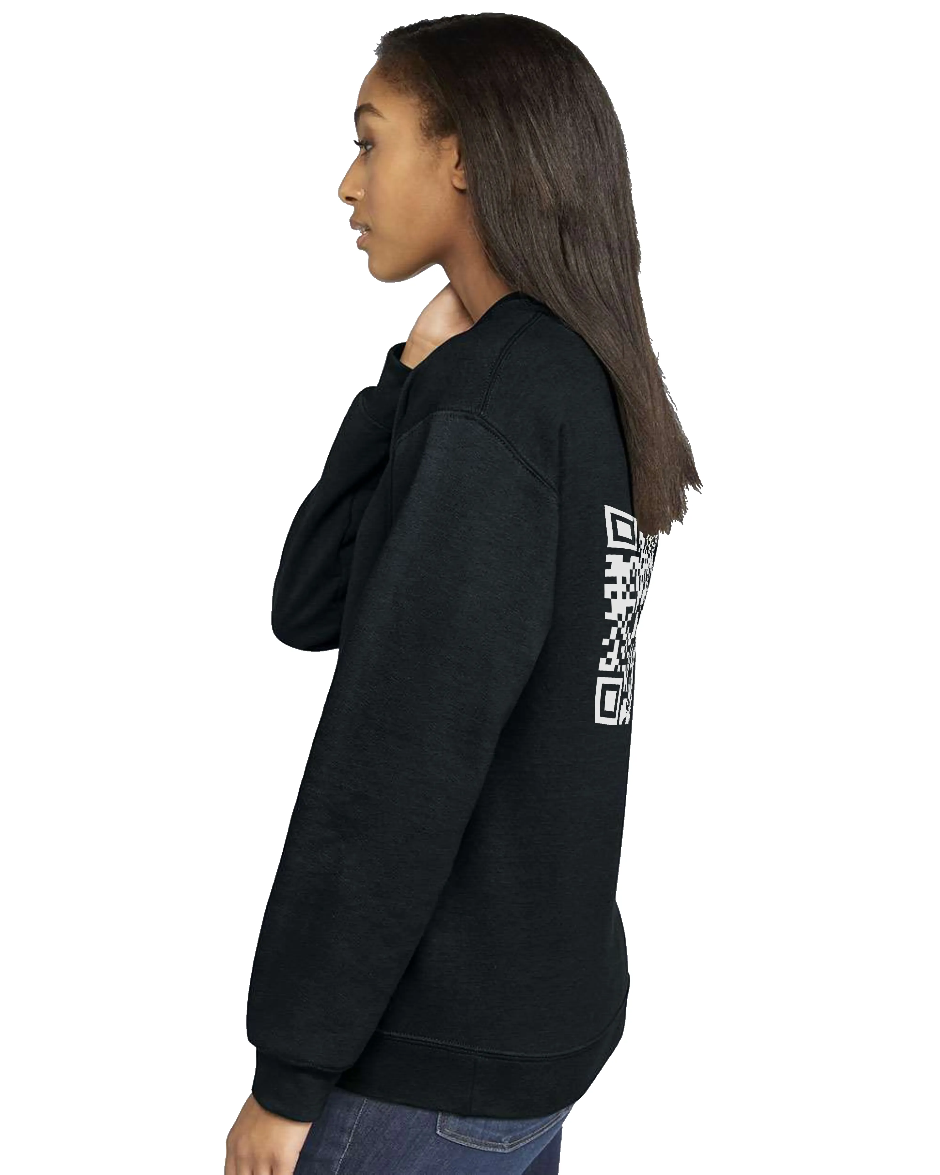 Fuck Cancer Crewneck Sweatshirt QR Code