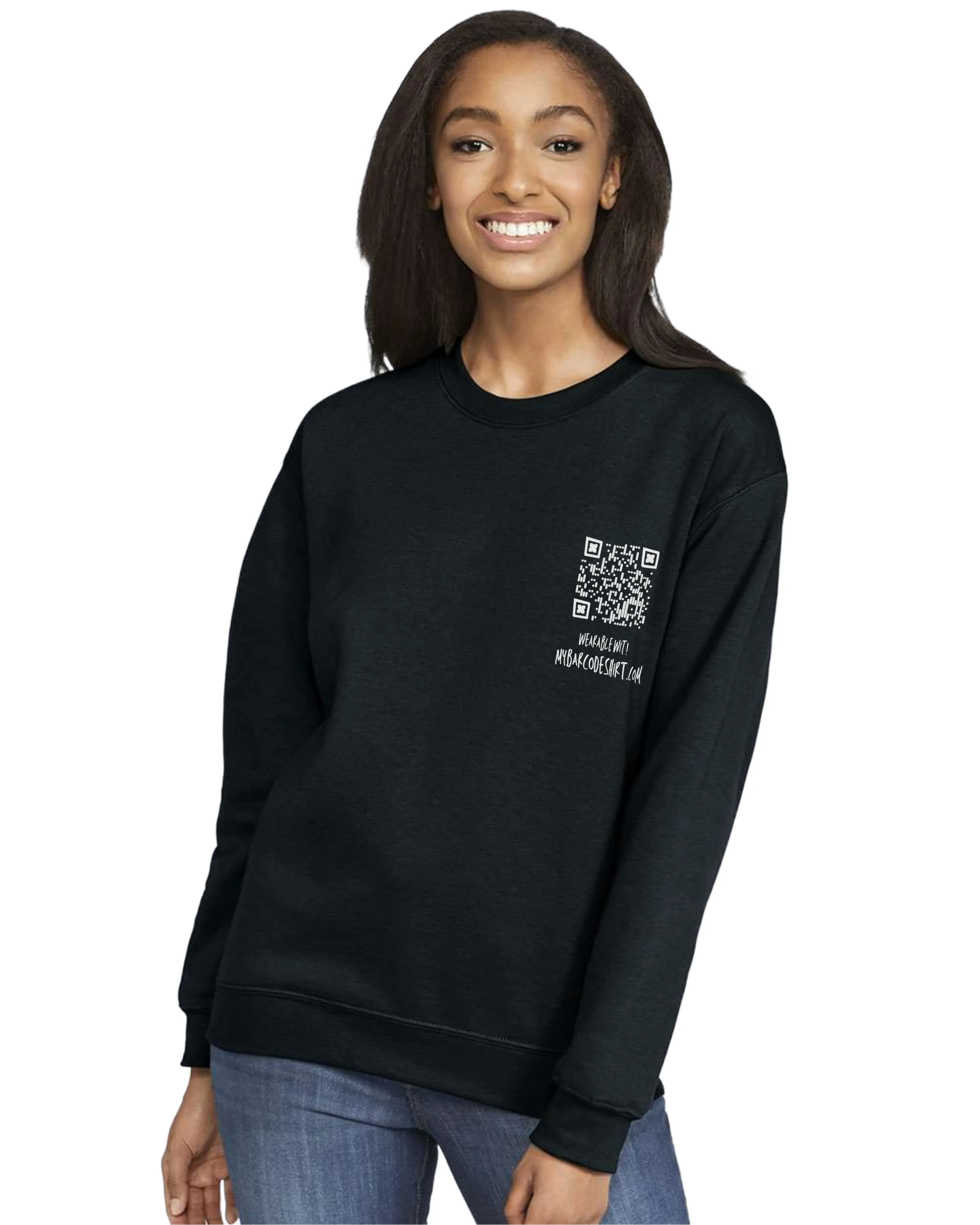 Fuck Cancer Crewneck Sweatshirt QR Code