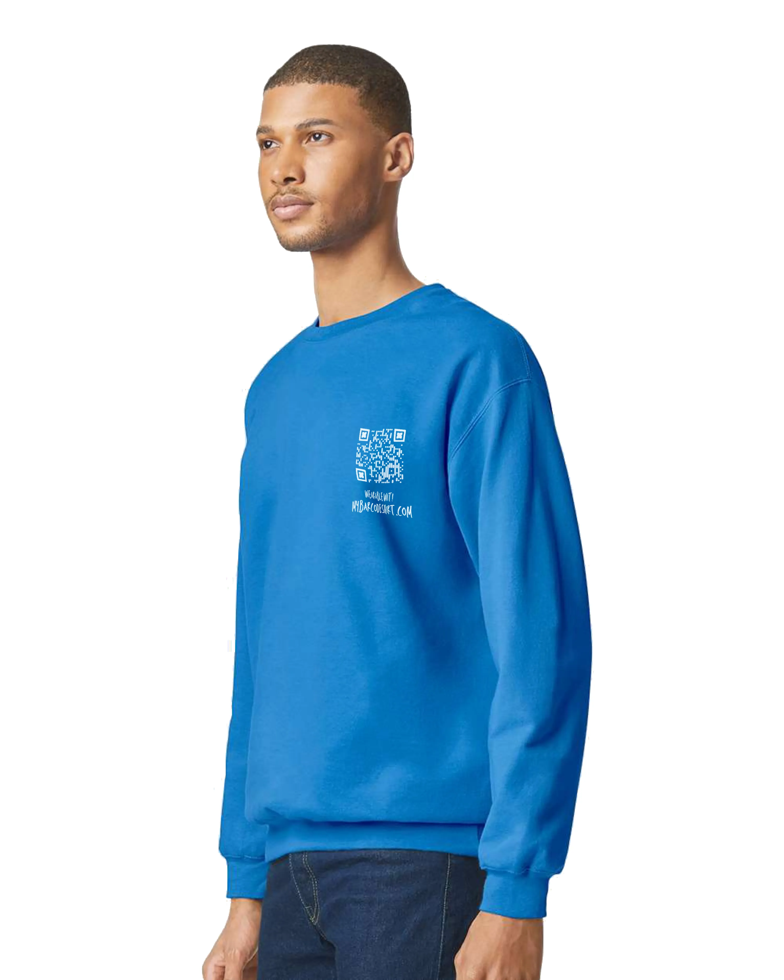 Fuck Cancer Crewneck Sweatshirt QR Code
