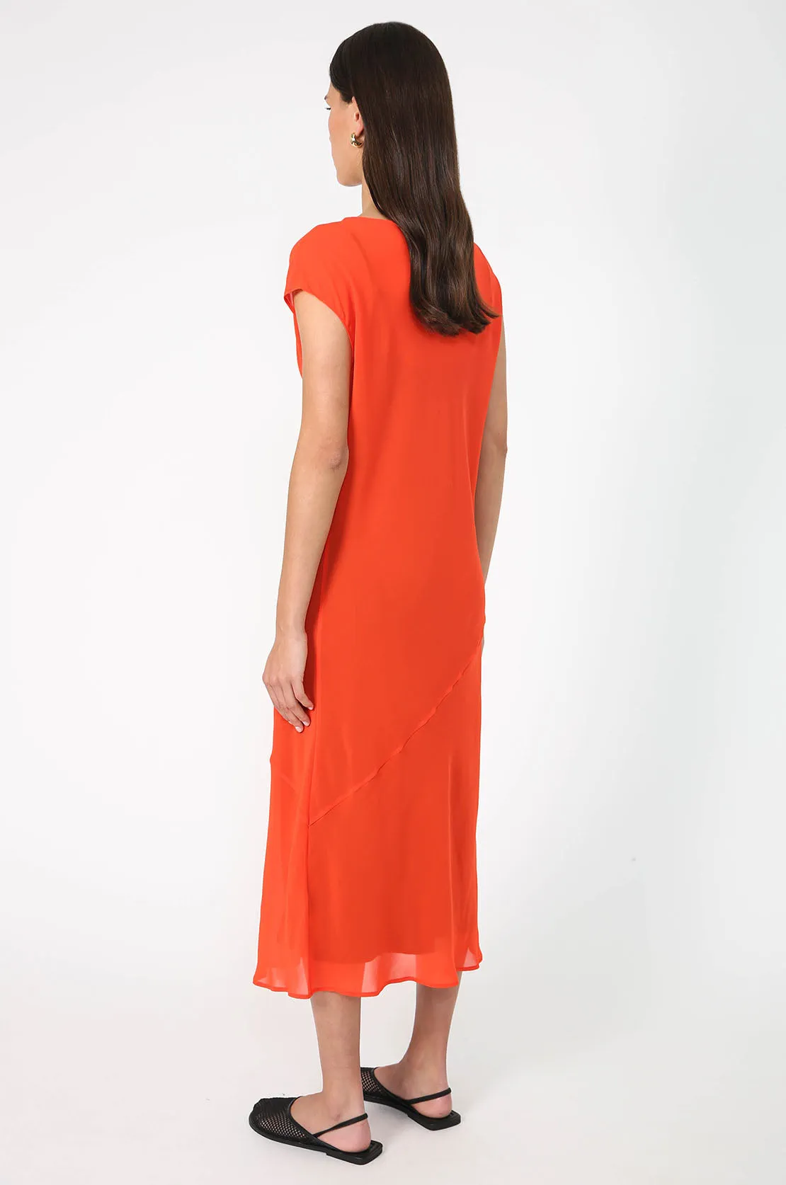 glide dress / meteor orange