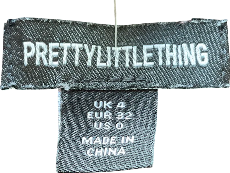 PrettyLittleThing Brown Taupe Satin Boat Mini Dress UK 4