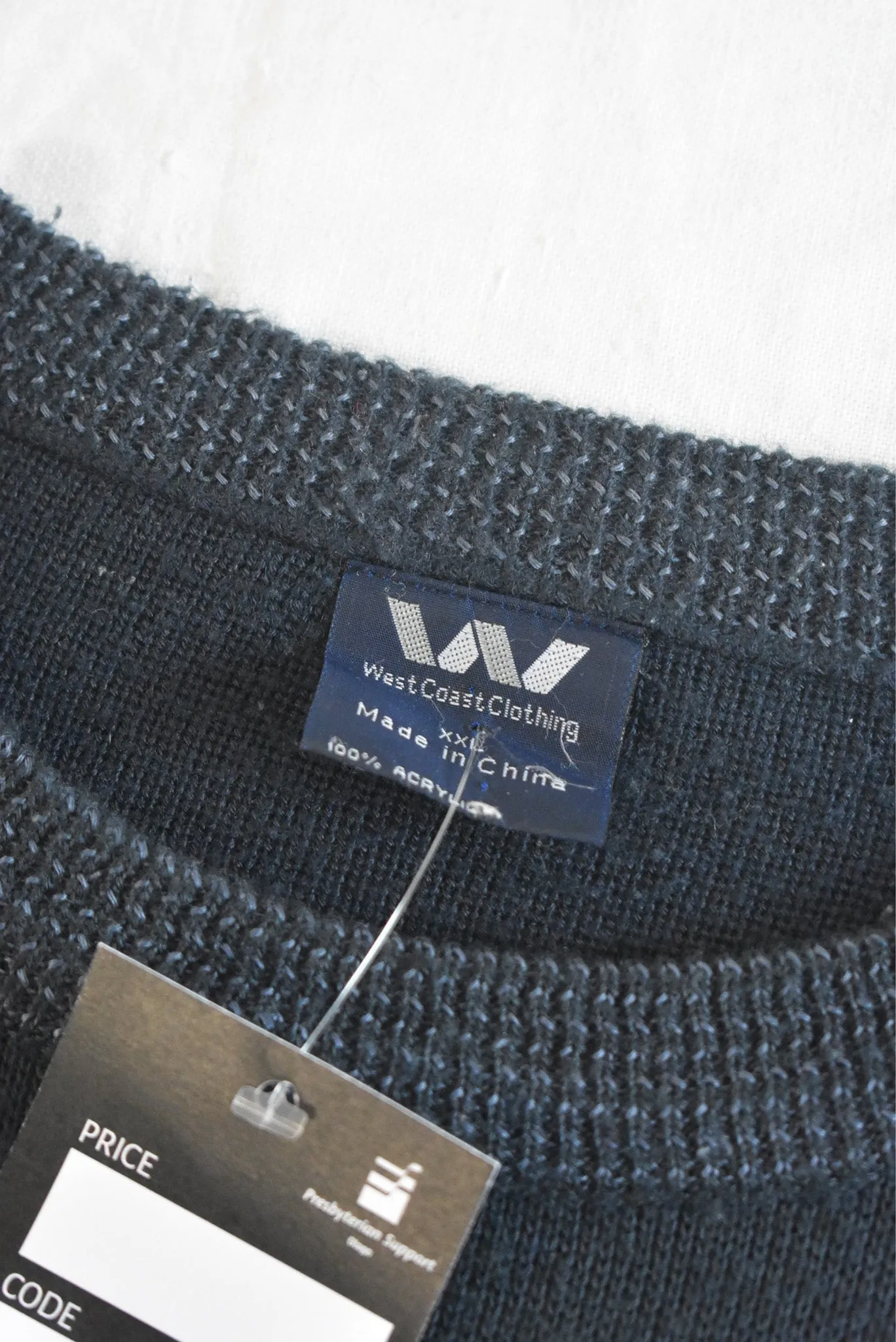 West Coast clothing navy knit jumper, XXL